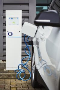 Electric-Car-Being-Charged-With-A-Cable-Connected--Eey3Ezk